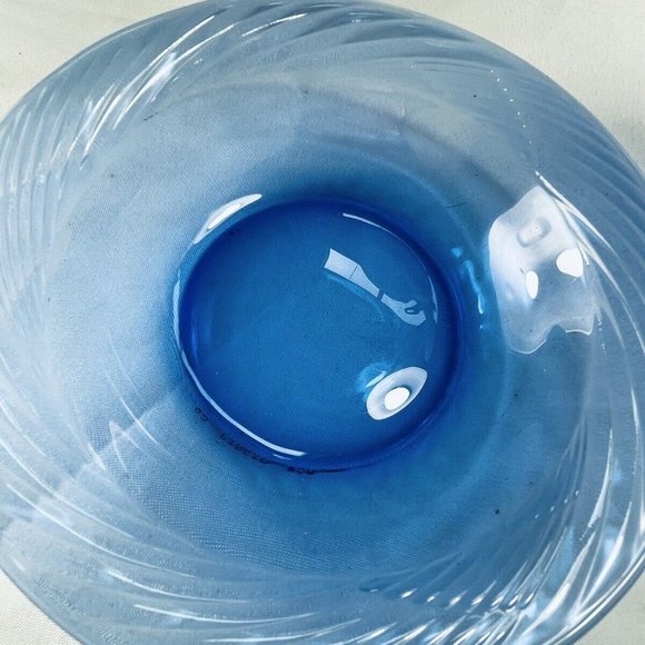 Vintage PYREX USA COBALT BLUE FESTIVA SWIRL Bowl 7.5" Discontinued Pattern - Picture 5 of 8